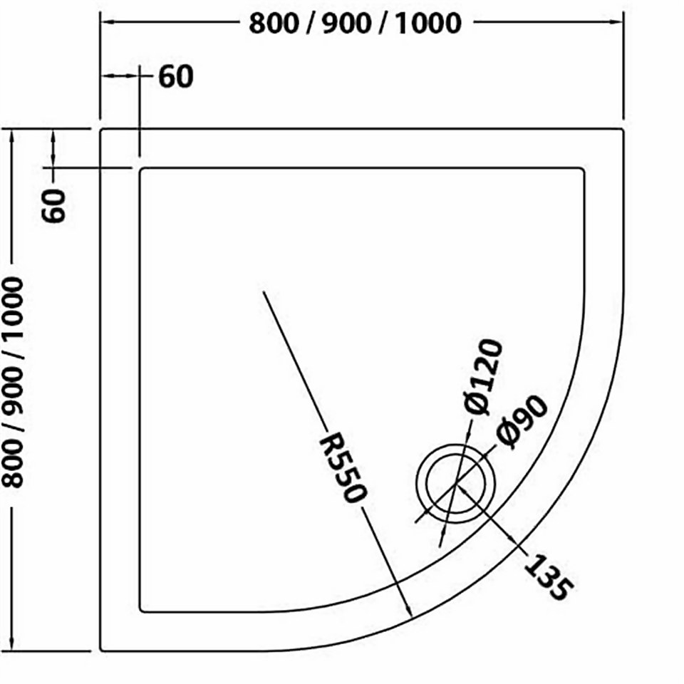 Balterley 900mm Quadrant Shower Enclosure Package (5mm Glass)