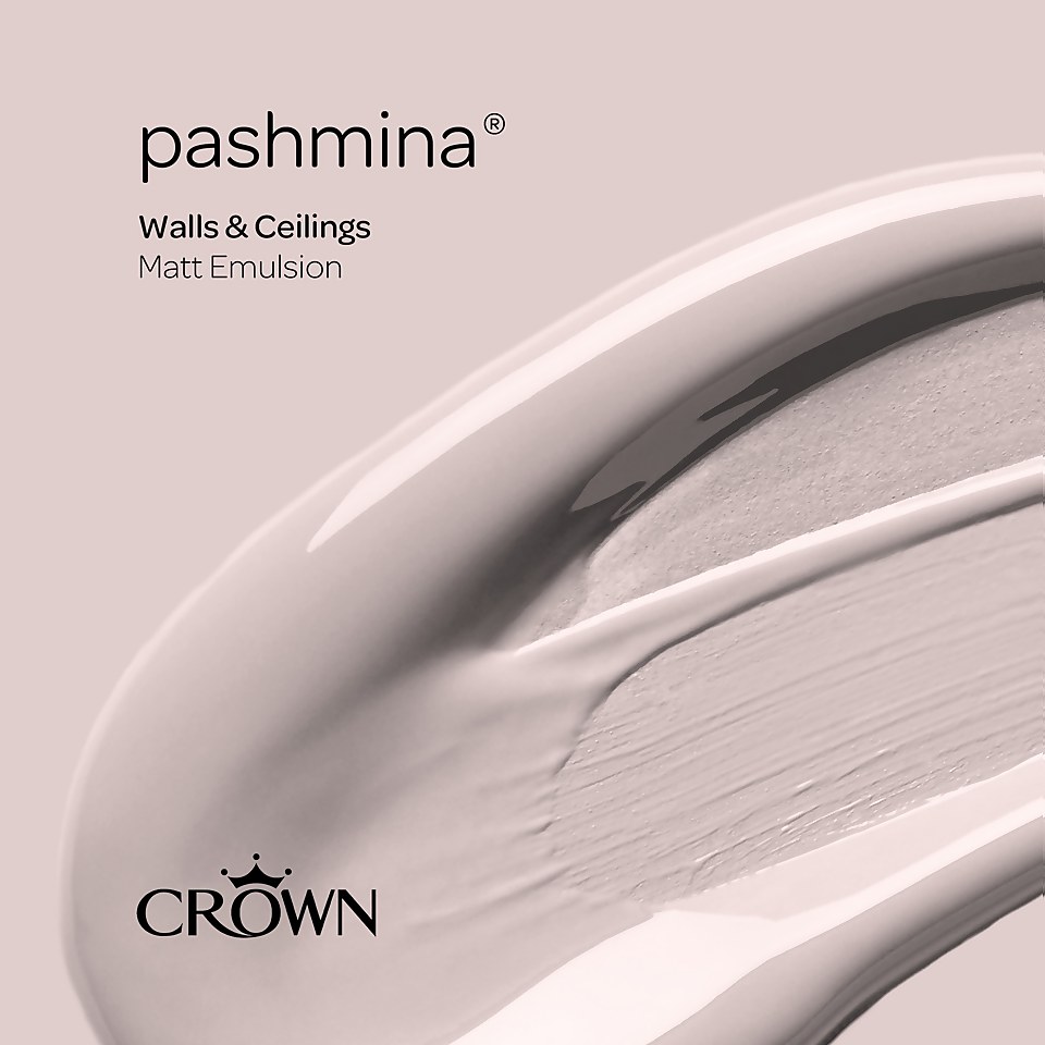 Crown Walls & Ceilings Matt Emulsion Paint Pashmina - 5L