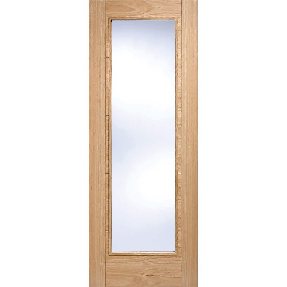 Vancouver Pattern 10 Internal Glazed Prefinished Oak 1 Lite Door - 838 x 1981mm