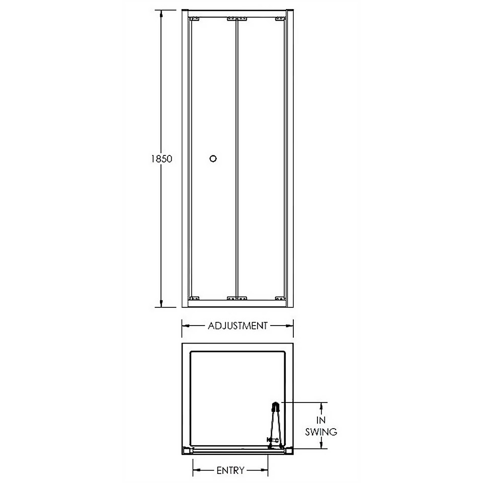 Balterley Bi-Fold Shower Enclosure Package - 760mm