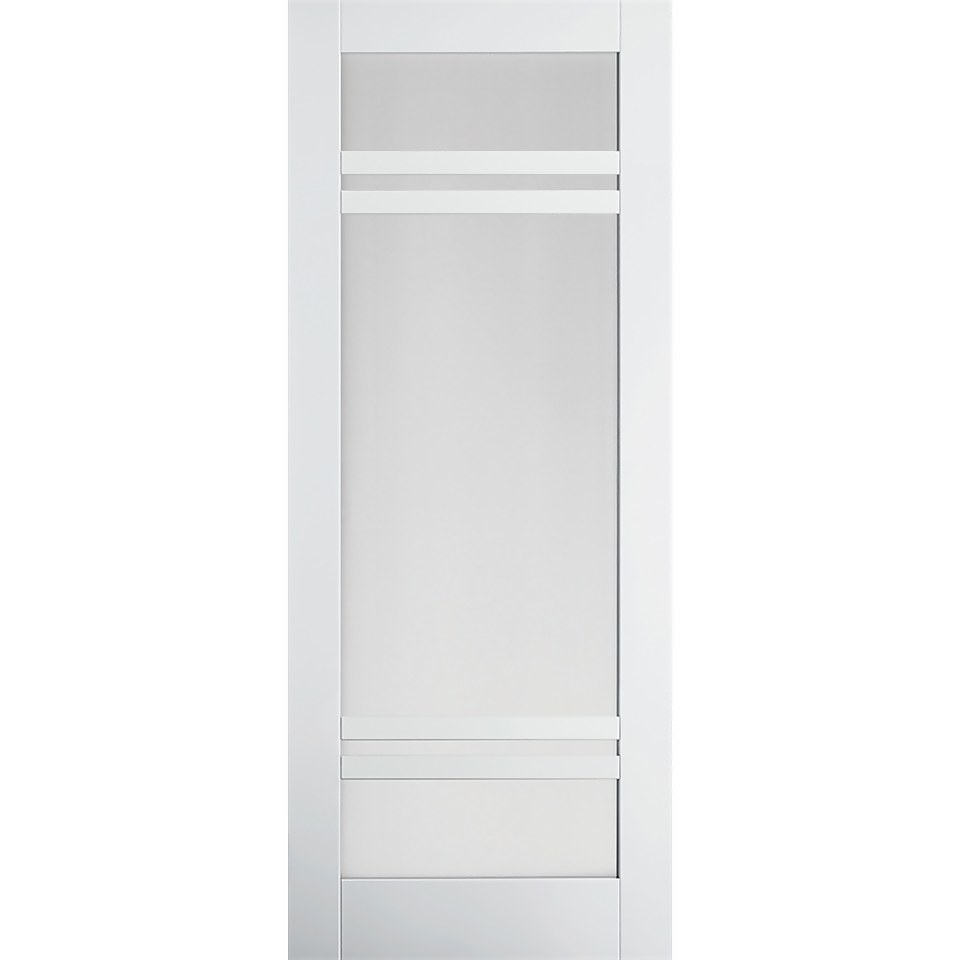 Moda 7 Shaker Clear Glazed White Primed Door 1981 x 762mm