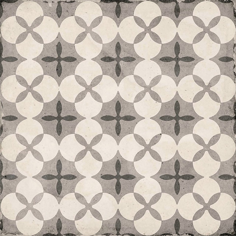 Bulevar Grey Decor Wall & Floor Tile - 200 x 200mm