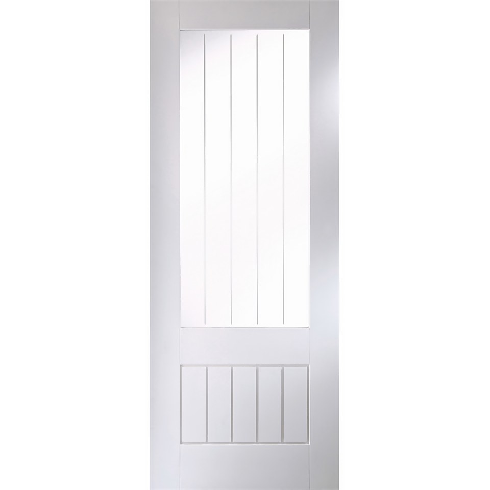 Cottage White Primed Etch Glazed Interior Door 1981 x 838mm