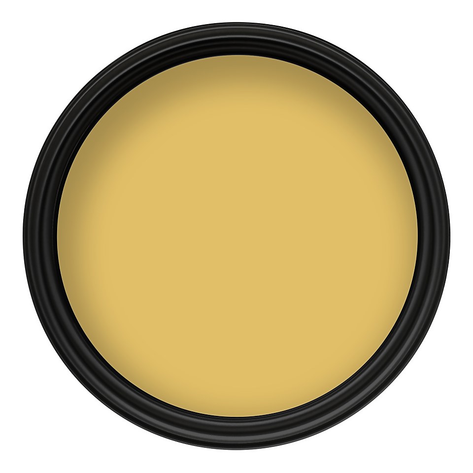 Crown Easyclean Washable & Wipeable Multi Surface Matt Paint Mustard Jar - 2.5L
