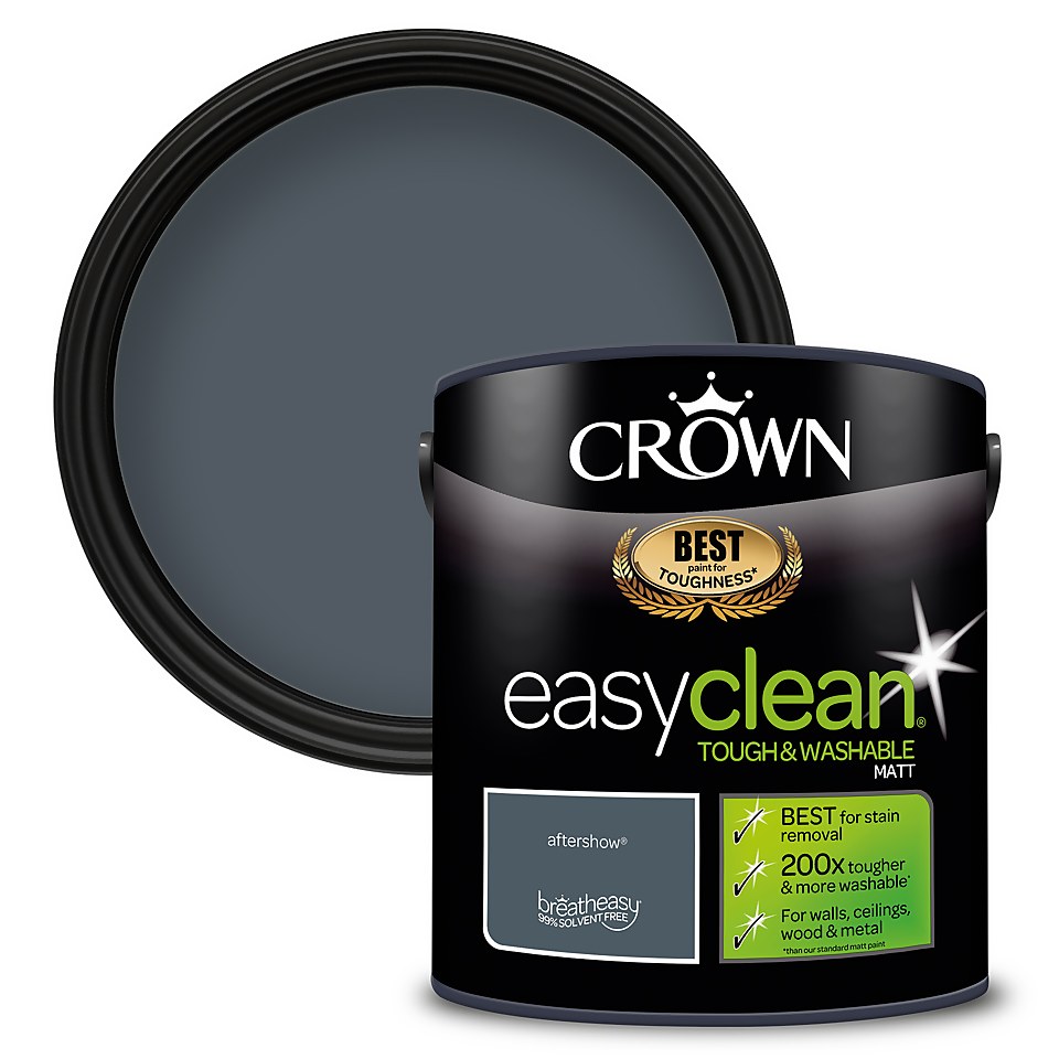 Crown Easyclean Tough & Washable Matt Paint Aftershow - 2.5L