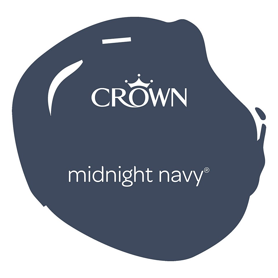 Crown Easyclean Washable & Wipeable Multi Surface Matt Paint Midnight Navy - 2.5L