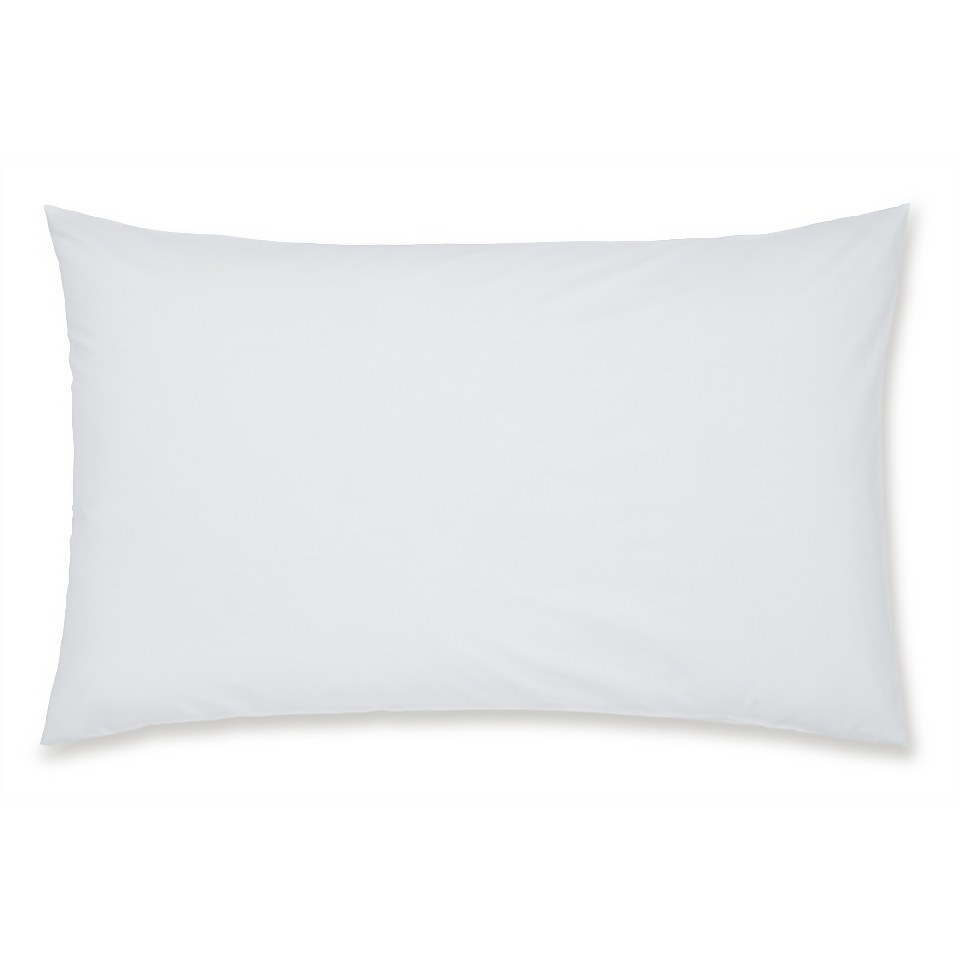 Catherine Lansfield Easy Iron Percale Standard Pillowcase Pair - White