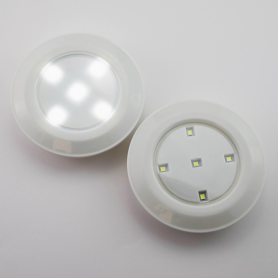 Arlec 2 Pack Round LED Push Lights