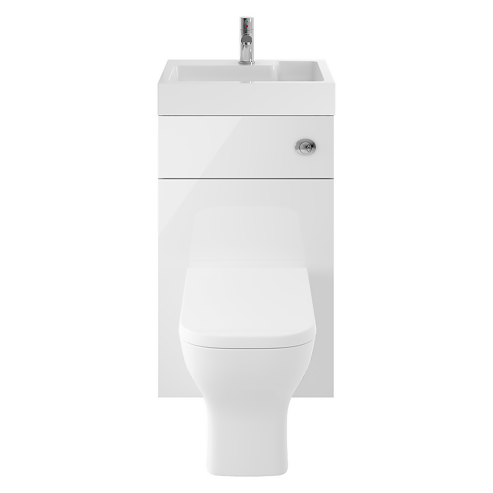 Balterley Rio 500mm Basin With WC Unit - Gloss White