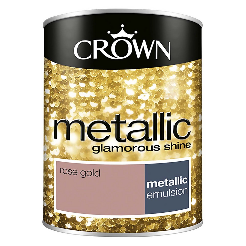 Crown Feature Wall Metallic Rose Gold Paint - 1.25L
