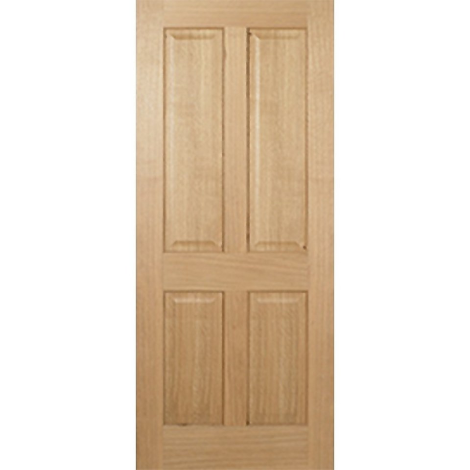 Regency Internal Prefinished Oak 4 Panel Door - 838 x 1981mm