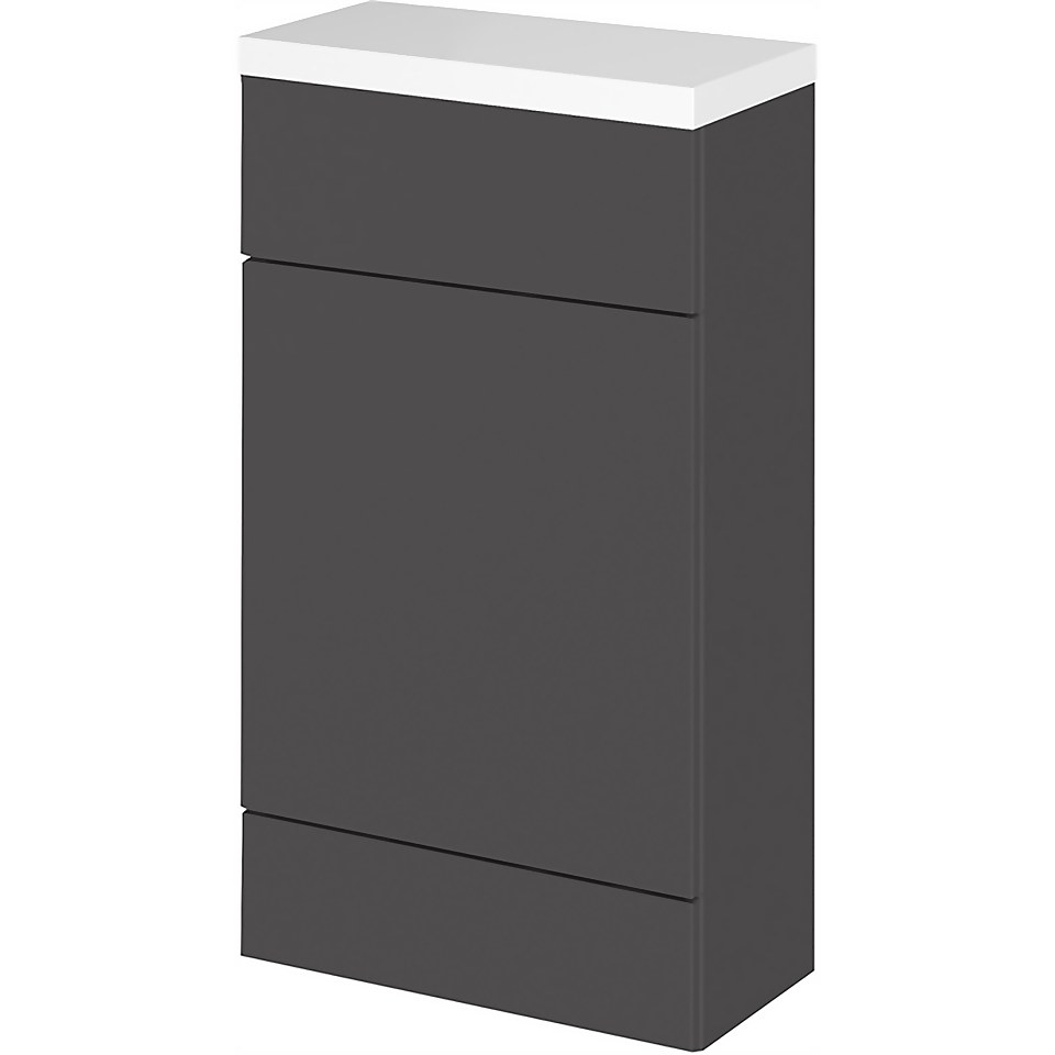 Balterley Dynamic 500mm Compact WC Unit With Top - Gloss Grey