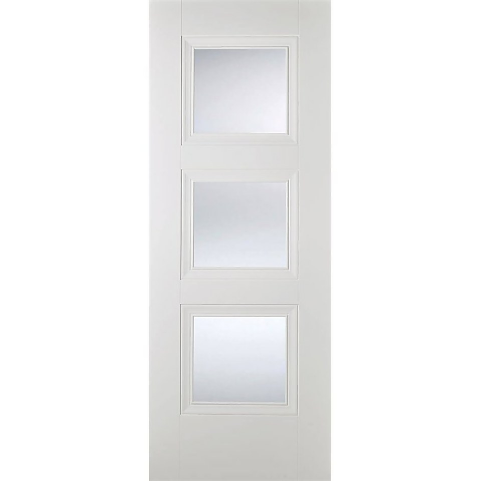 Amsterdam Internal Glazed Primed White 3 Lite Door - 762 x 1981mm