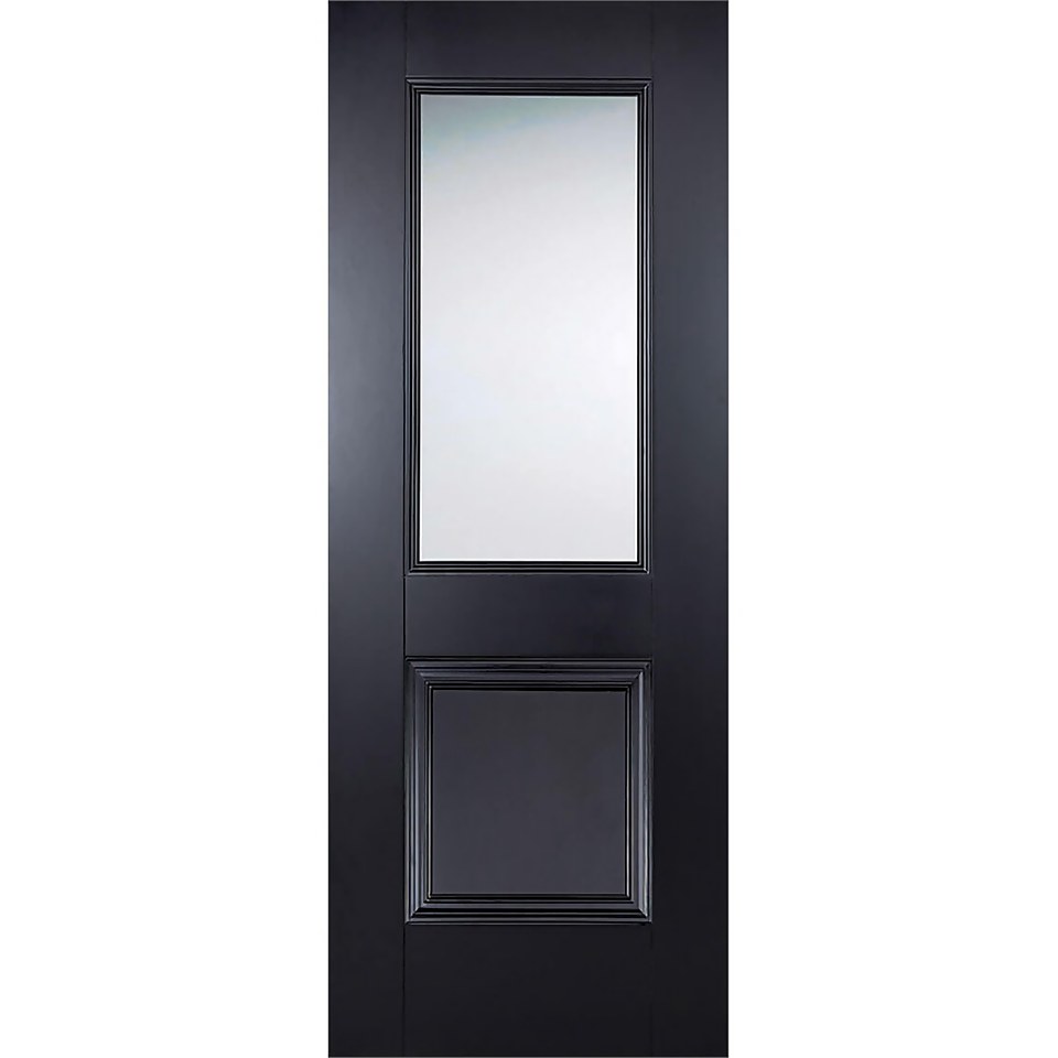 Arnhem Internal Glazed Primed Black 1 Lite 1 Panel Door - 838 x 1981mm
