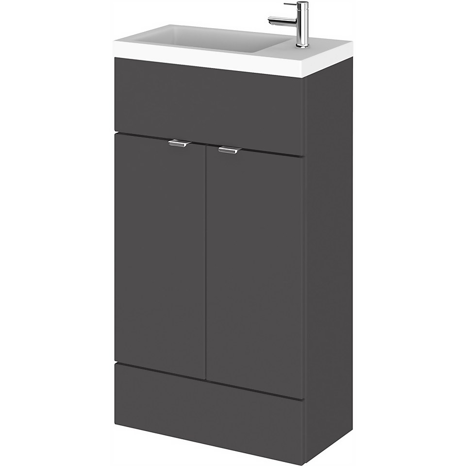 Balterley Dynamic 500mm Compact Vanity Unit with Basin - Gloss Grey