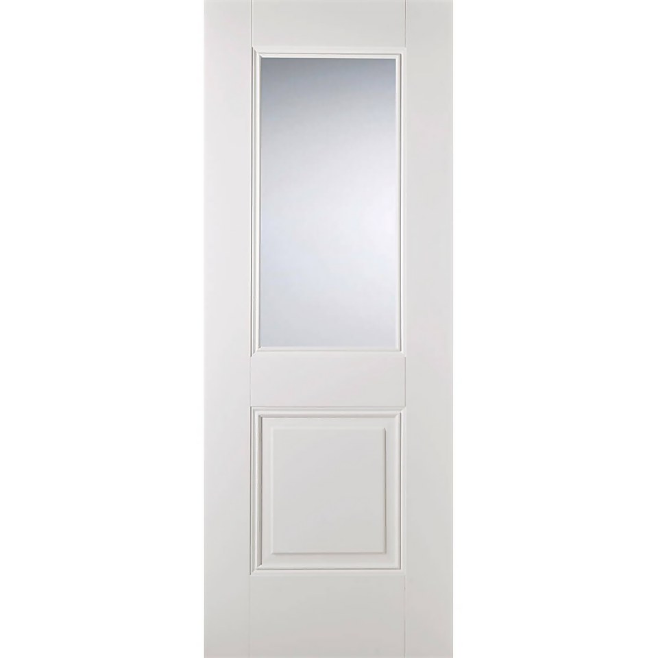 Arnhem Internal Glazed Primed White 1 Lite 1 Panel Door - 686 x 1981mm