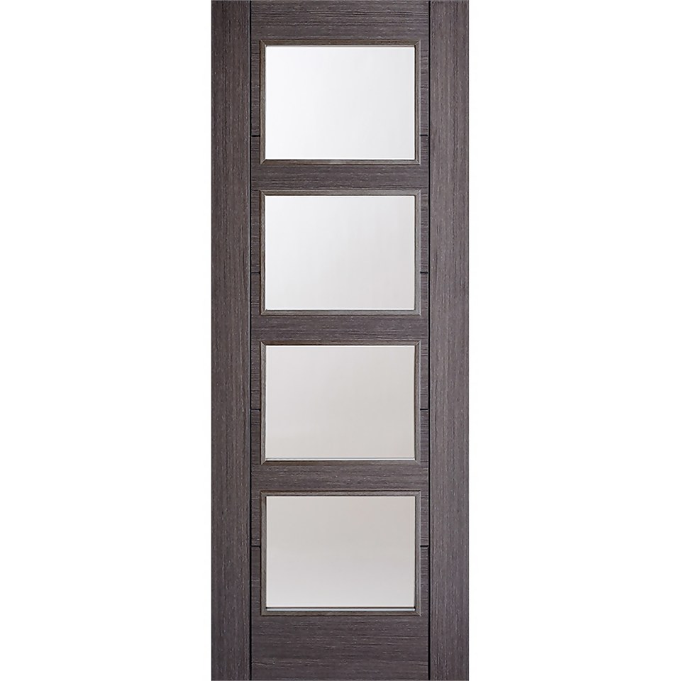 Vancouver Internal Glazed Prefinished Ash Grey 4 Lite Door - 762 x 1981mm