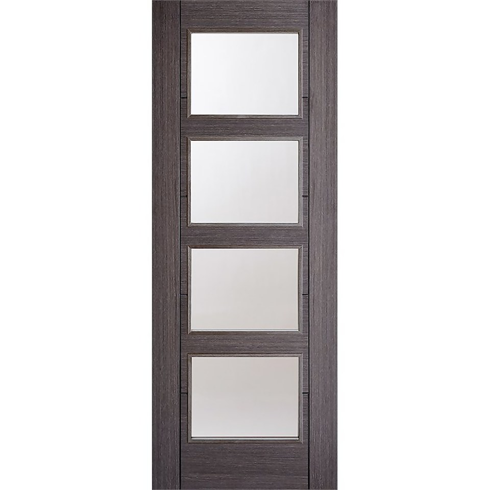Vancouver Internal Glazed Prefinished Ash Grey 4 Lite Door - 686 x 1981mm