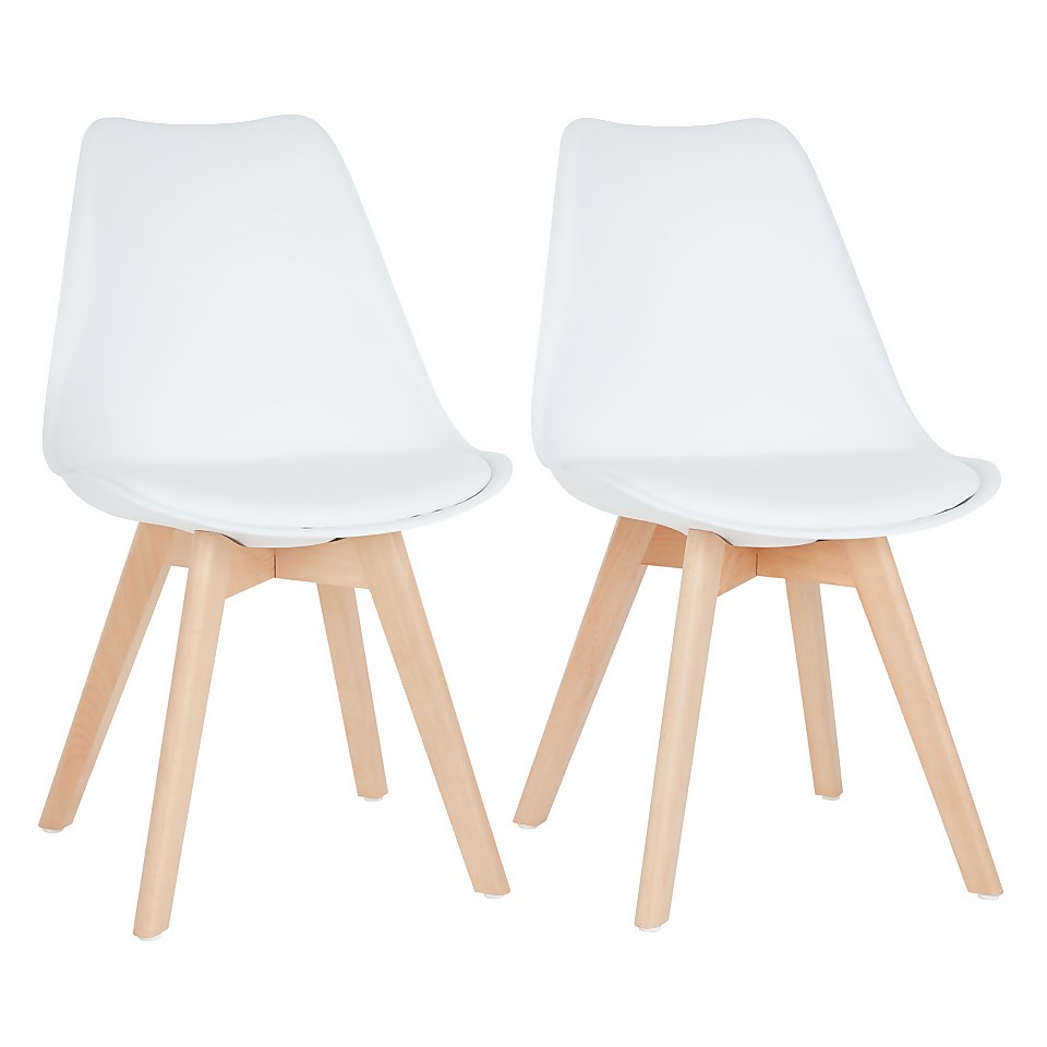 Chloe Dining Chair - Set of 2 - White
