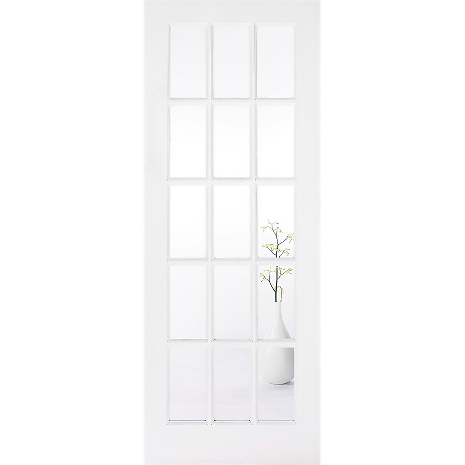 SA Internal Glazed Primed White 15 Lite Door - 686 x 1981mm