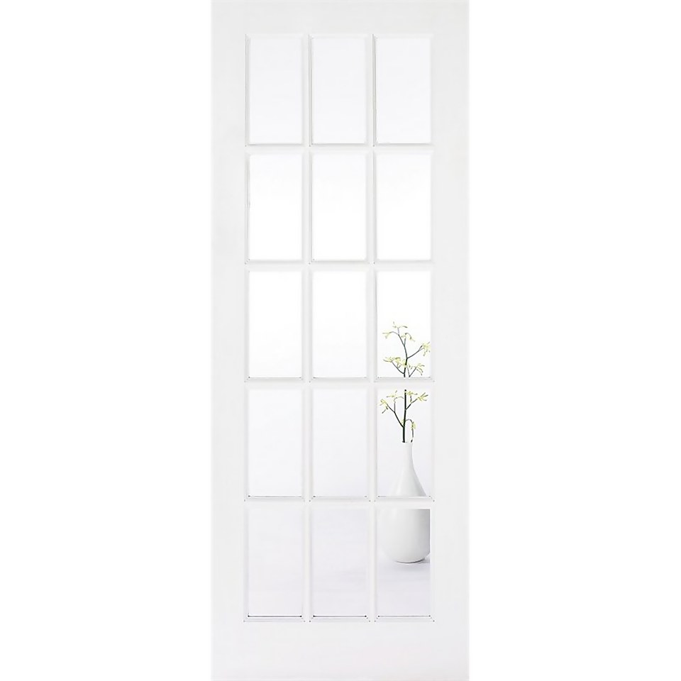 SA Internal Glazed Primed White 15 Lite Door - 838 x 1981mm