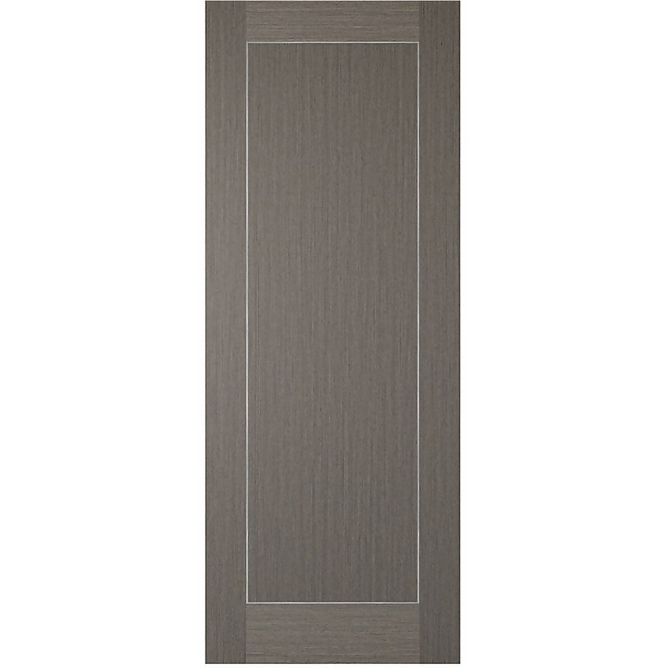 Inlay Internal Prefinished Chocolate Grey 1 Panel Door - 762 x 1981mm