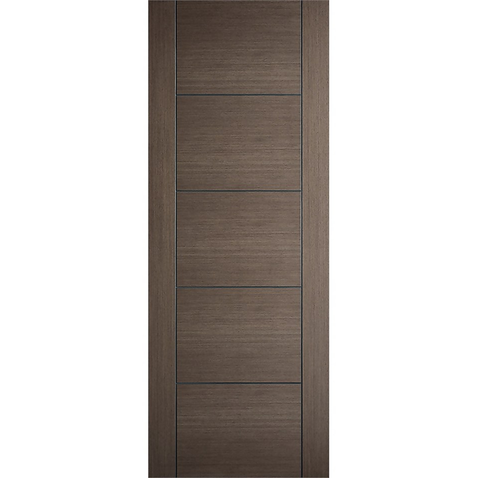 Vancouver Internal Prefinished Chocolate Grey 5 Panel Door - 762 x 1981mm