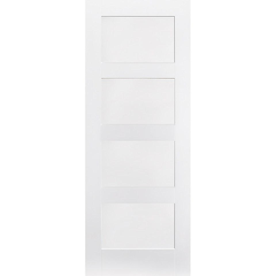 Shaker Internal Primed White 4 Panel Door - 762 x 1981mm
