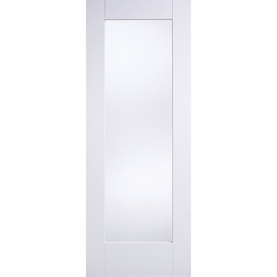 Shaker Internal Glazed Primed White 1 Lite Door - 686 x 1981mm