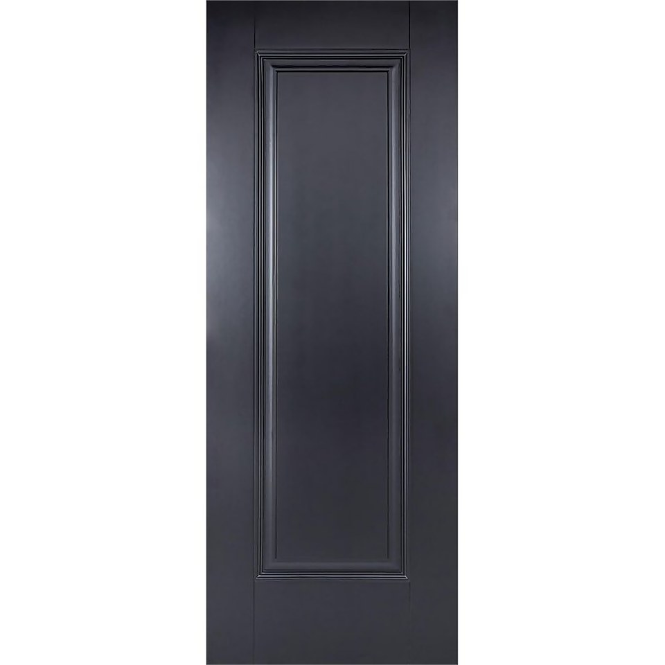 Eindhoven Internal Primed Black 1 Panel Door - 838 x 1981mm