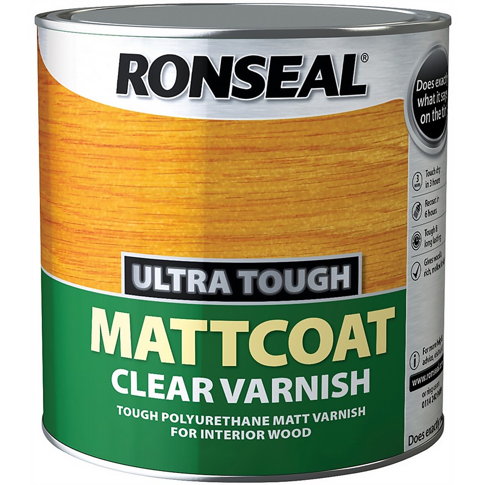 Ronseal UltraTough Matt Coat Clear Varnish - 2.5L