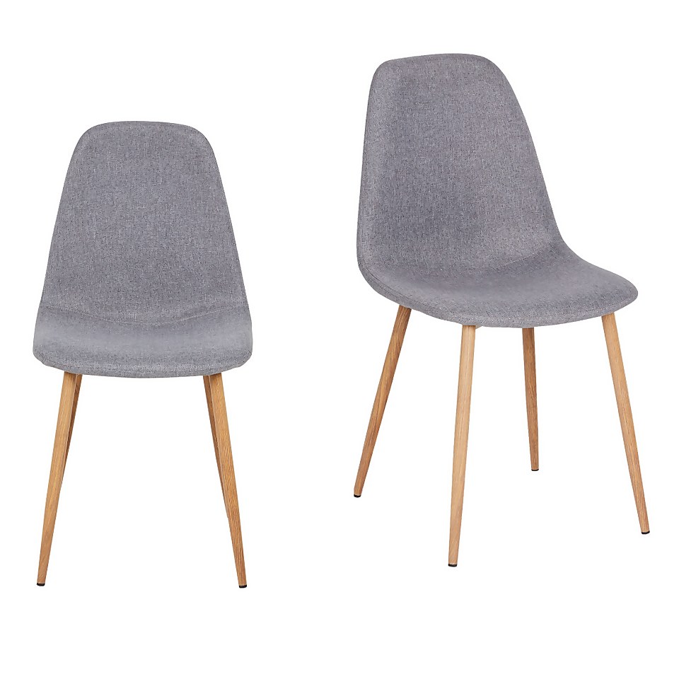 Ludlow Upholstered Dining Chair - Set of 2 - Grey