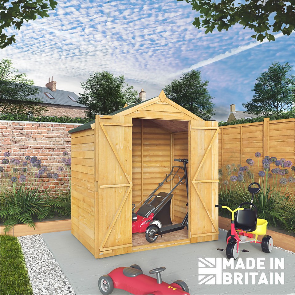 Mercia 4 x 6ft Overlap Apex Windowless Shed - incl. Installation