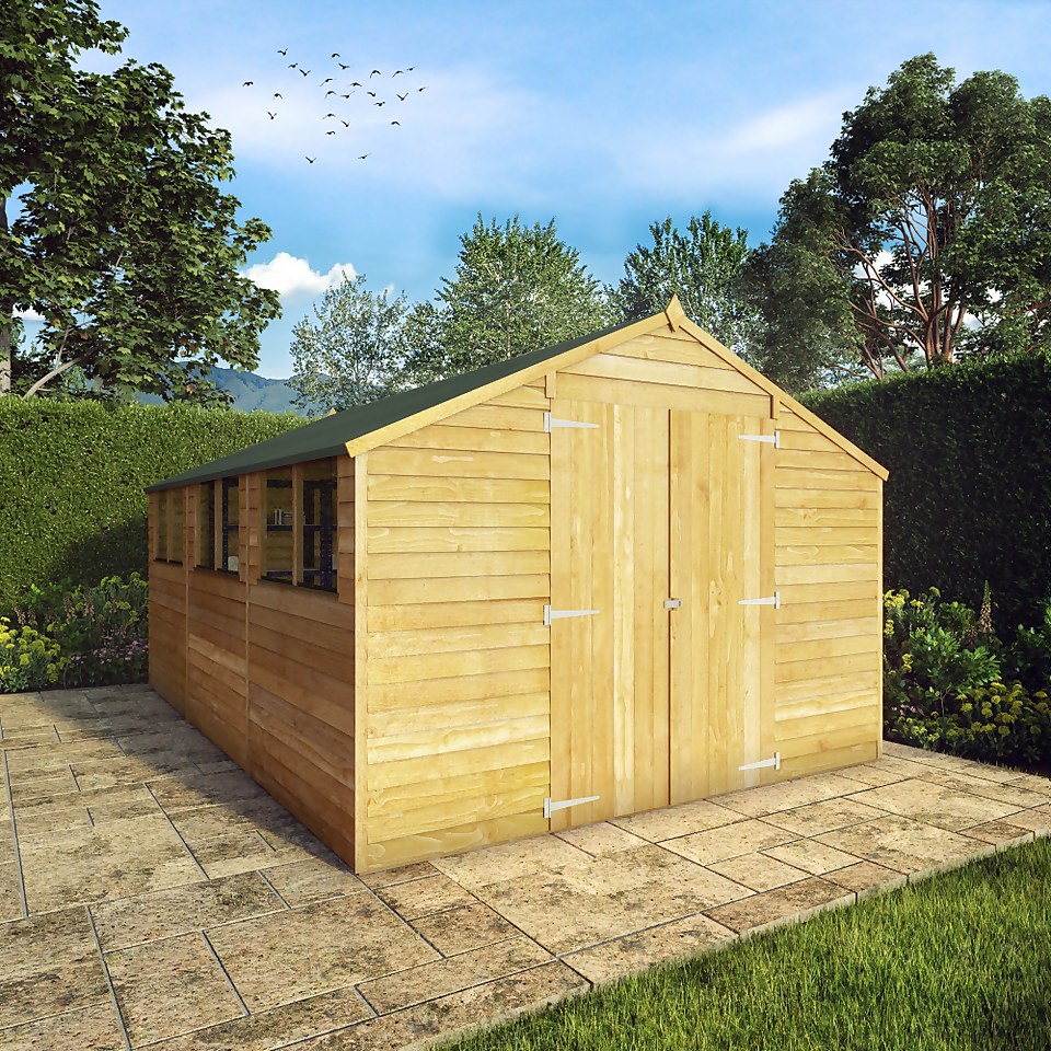 Mercia 15 x 10ft Overlap Apex Shed - incl. Installation