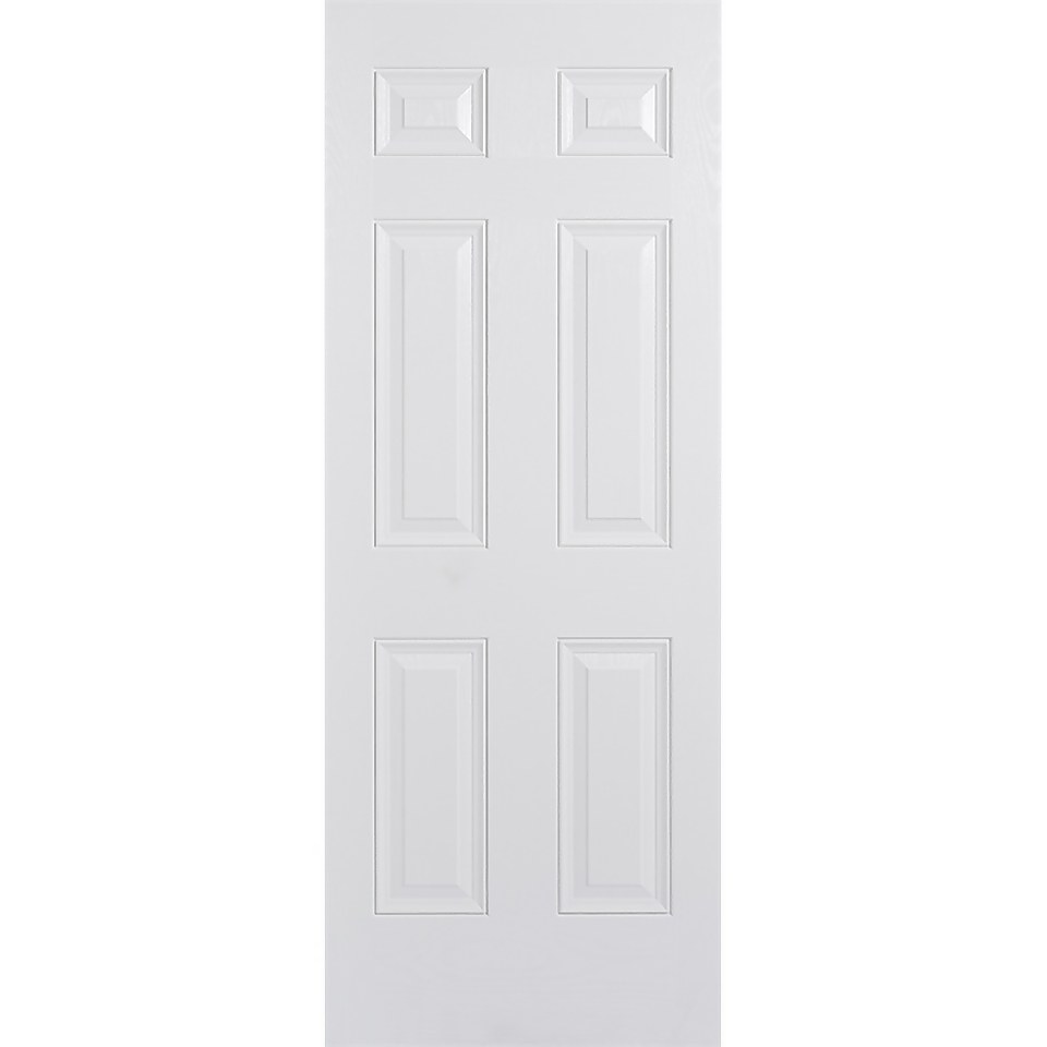 Colonial External White GRP 6 Panel Door - 838 x 1981mm