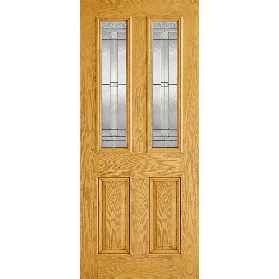 Malton External Glazed Oak GRP 2 Lite Door - 813 x 2032mm