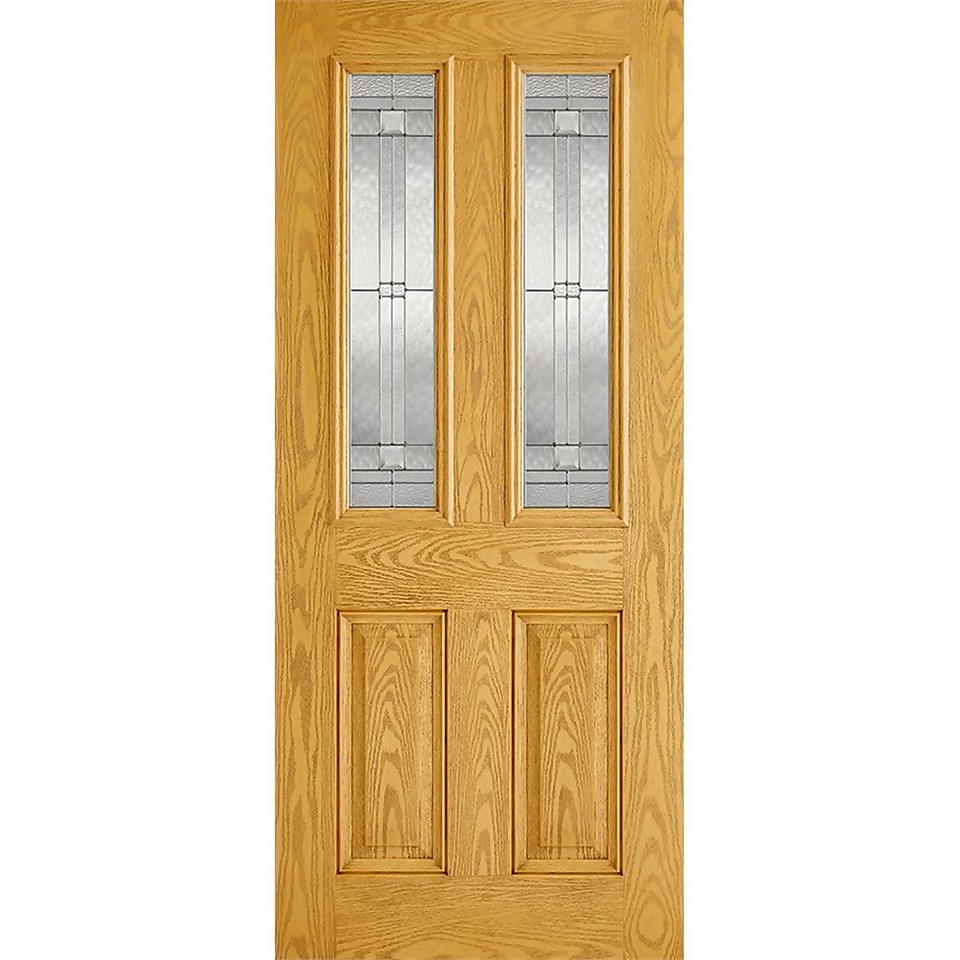 Malton External Glazed Oak GRP 2 Lite Door - 838 x 1981mm