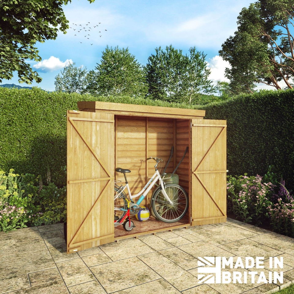 Mercia 6 x 2ft 6in Overlap Pent Storage Shed - incl. Installation