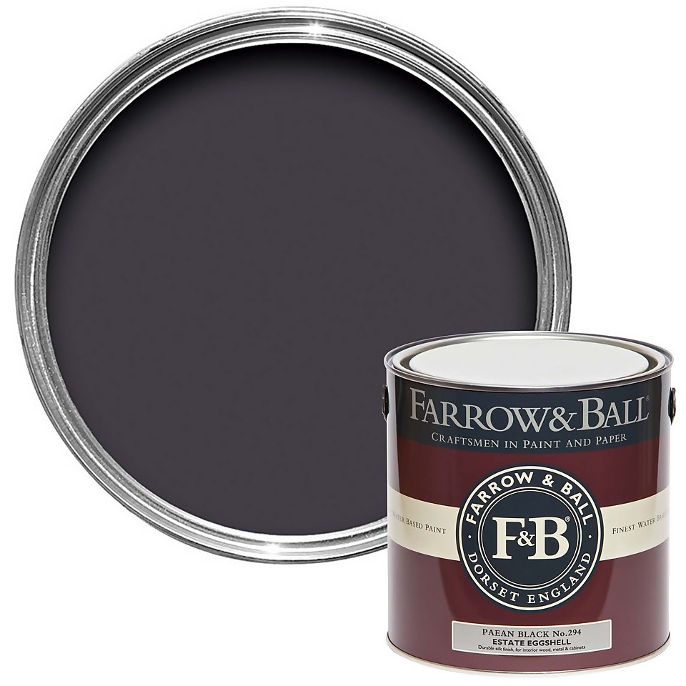 Farrow & Ball Estate Eggshell Paean Black No.294 - 2.5L