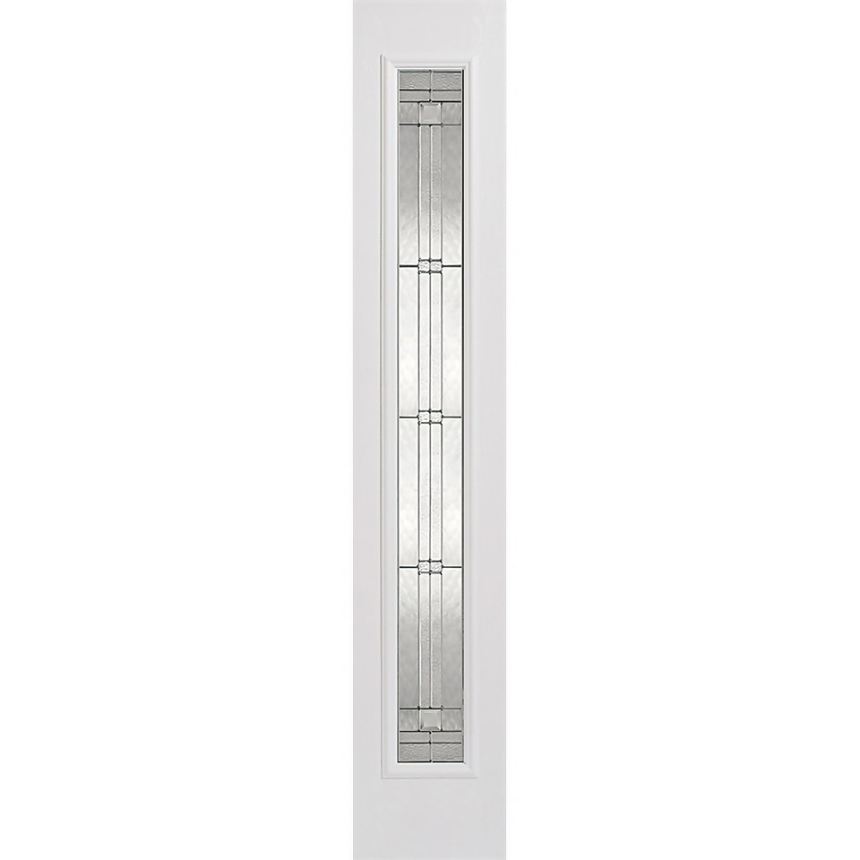 Elegant External Glazed White GRP 1 Lite Sidelight - 356 x 2032mm