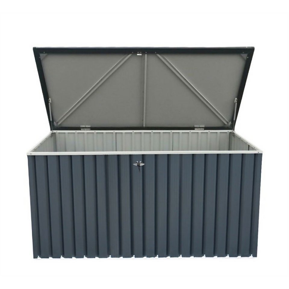 Sapphire Metal Cushion Storage Box 6 x 2 Grey