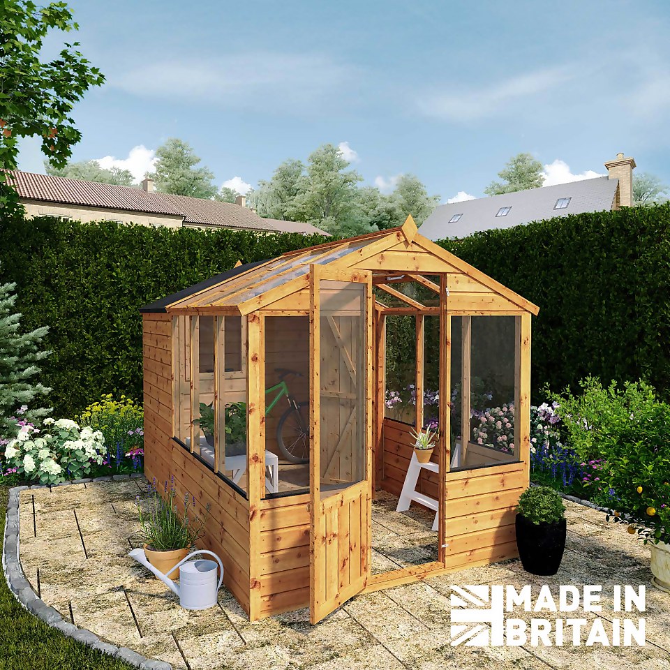 Mercia 10 x 6ft Traditional Apex Greenhouse Combi - Installation Included