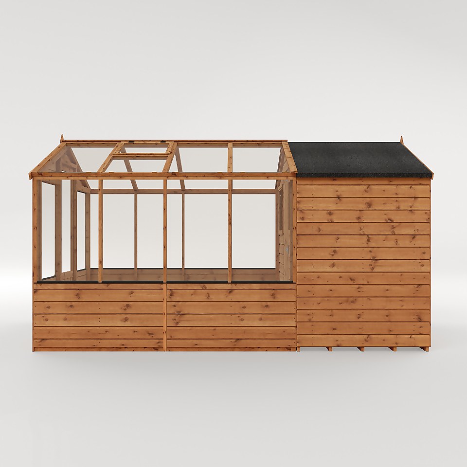 Mercia 12 x 6ft Traditional Apex Greenhouse Combi - Installation Included