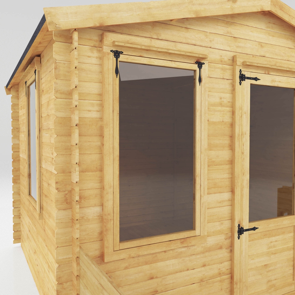 Mercia (Installation Included) 3.3x3.7m Sherwood 19mm Log Cabin with Veranda