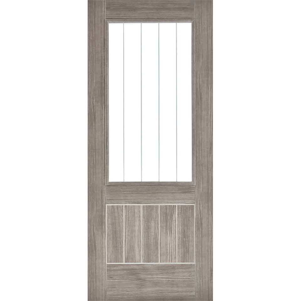 Mexicano Internal Glazed Light Grey Laminate 1 Lite Door - 762 x 1981mm