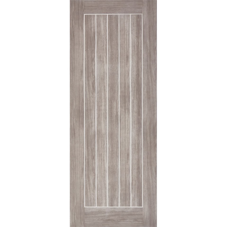 Mexicano Internal Light Grey Laminate 5 Panel Door - 838 x 1981mm