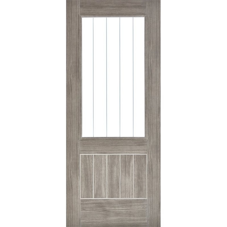 Mexicano Internal Glazed Light Grey Laminate 1 Lite Door - 686 x 1981mm