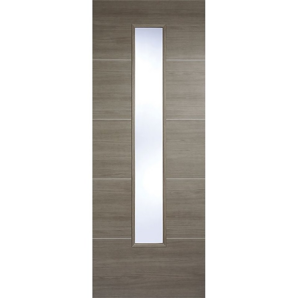 Santandor Internal Glazed Light Grey Laminate 1 Lite Door - 762 x 1981mm