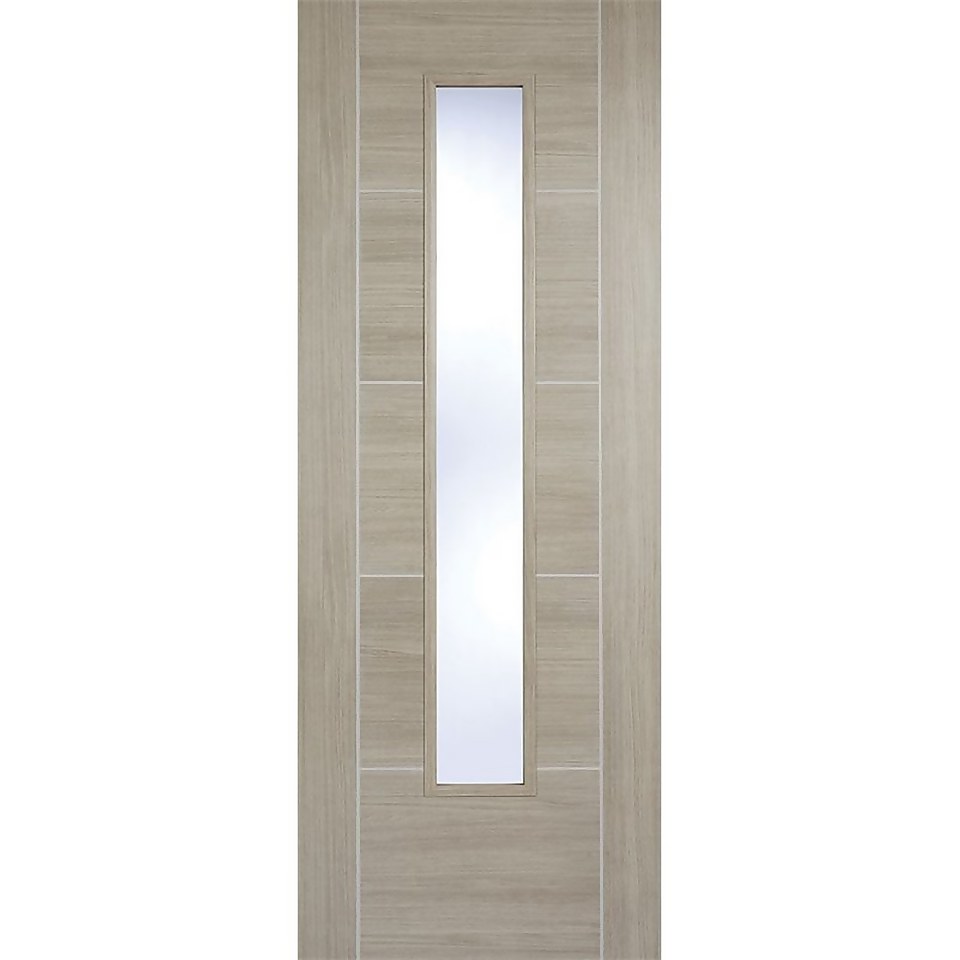 Vancouver Internal Glazed Light Grey Laminate 1 Lite Door - 838 x 1981mm