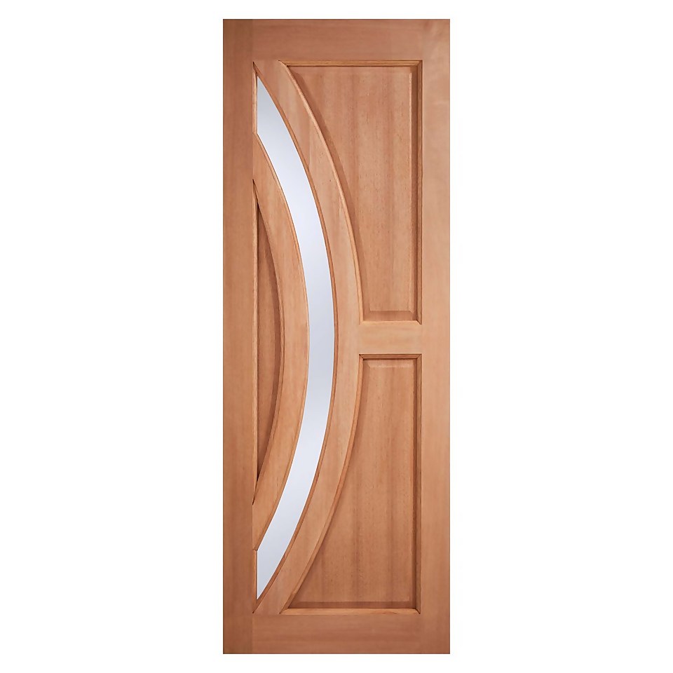 Harrow External Glazed Unfinished Hardwood 1 Lite Door - 838 x 1981mm